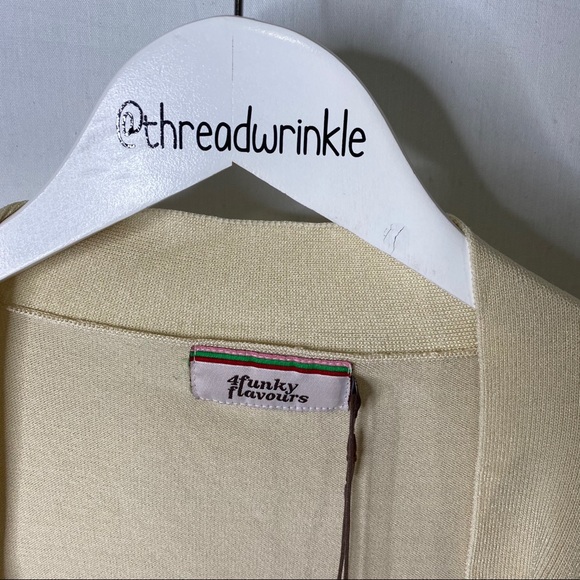 4 Funky Flavours Long Belted Cardigan Size S NWT - Picture 8 of 13